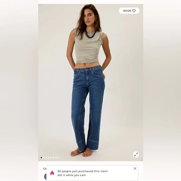 We The Free Risk Taker Mid-Rise Jeans - 31 LONG - Picture 1 of 8